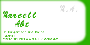 marcell abt business card